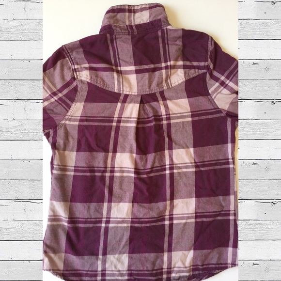 Roxy Purple Plaid Button-up Shirt - Picture 6 of 7